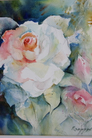 Simply Roses - 8x10, Watercolor, $125 (framed)