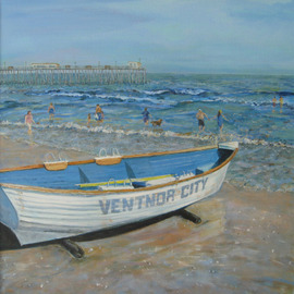 Ventnor Lifeboat - 18x18, Acrylic on Canvas, NFS