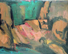 115 ~ Reclining Nude ~ 1998 36x25 ~ Oil on canvas ~ Framed ~ $900.00