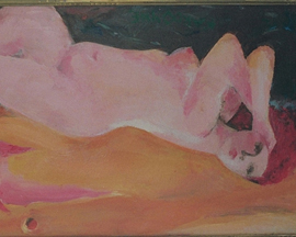199 ~ Nude Beach ~ 2002 40x26 ~ Oil on canvas ~ Framed ~ $1,500.00